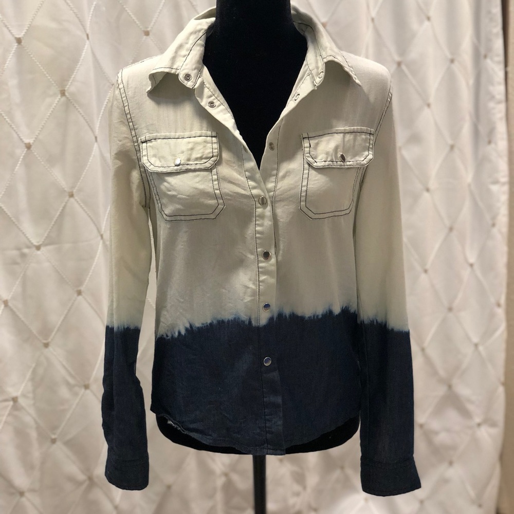 Blue and White Button Down